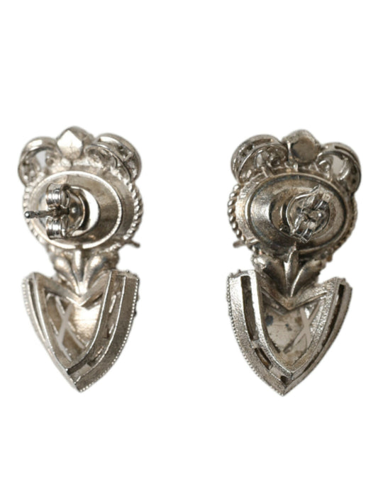 Silver Crystal Stone 925 Sterling Earrings