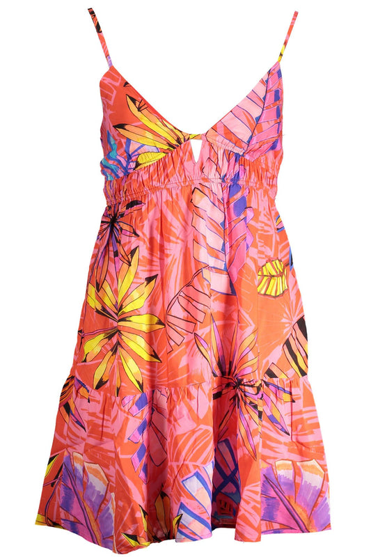 Radiant Pink Summer Dress with Delicate Details