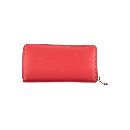 Chic Pink Zip Wallet With Multiple Compartments