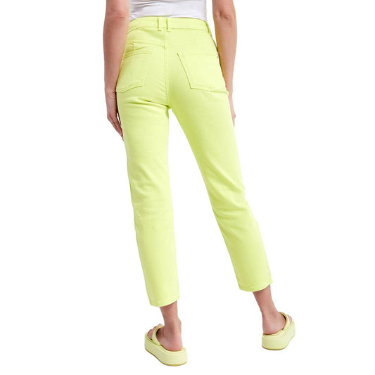 Chic High-Waisted Lime Trousers