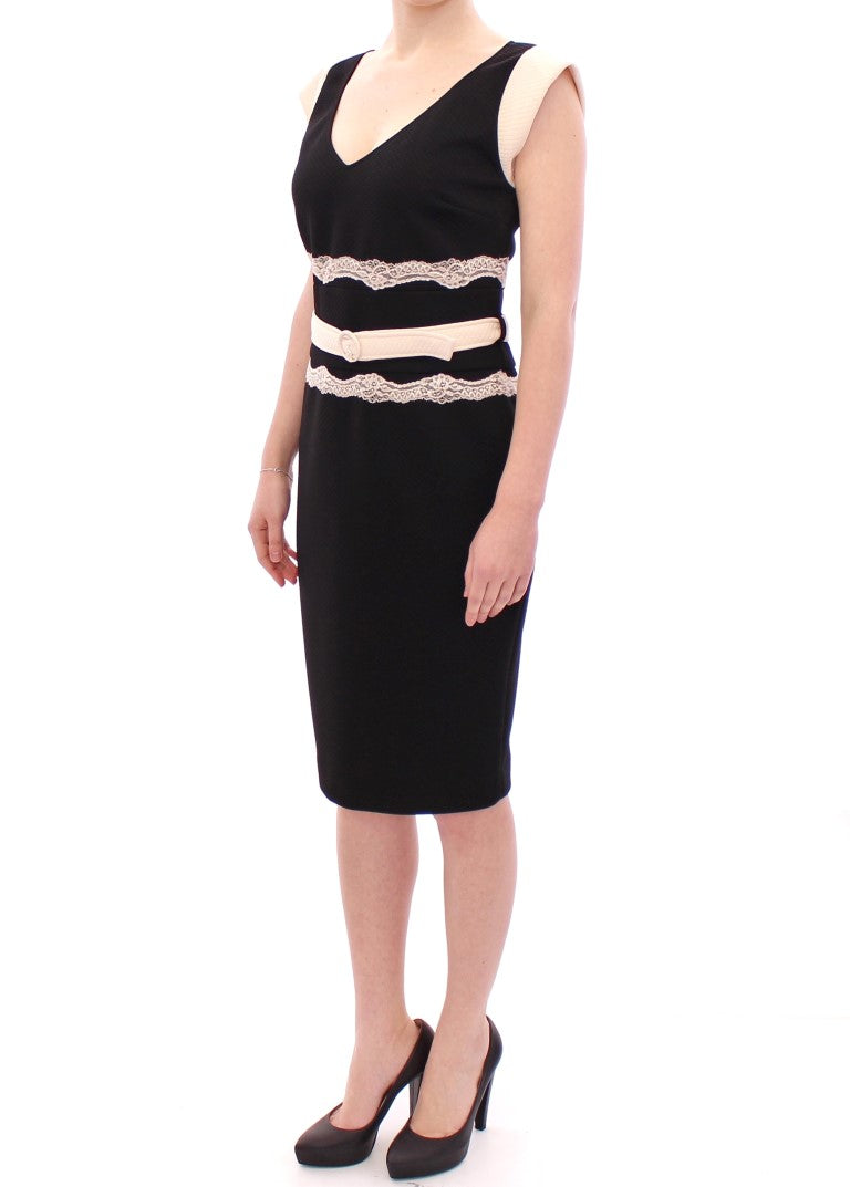 Black lace sheath dress