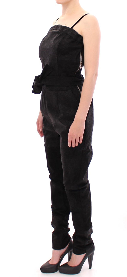 Black Leather Jumpsuit