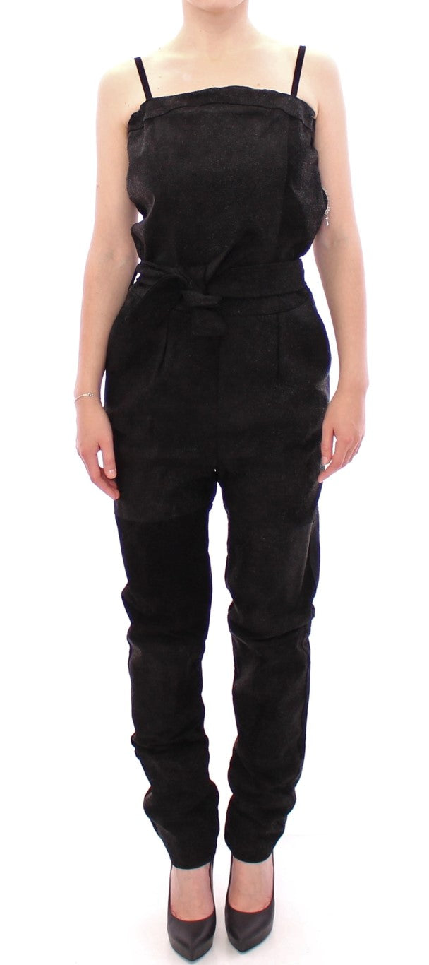 Black Leather Jumpsuit