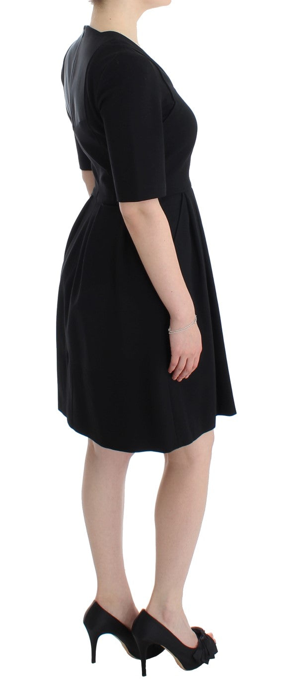 Black short sleeve venus dress