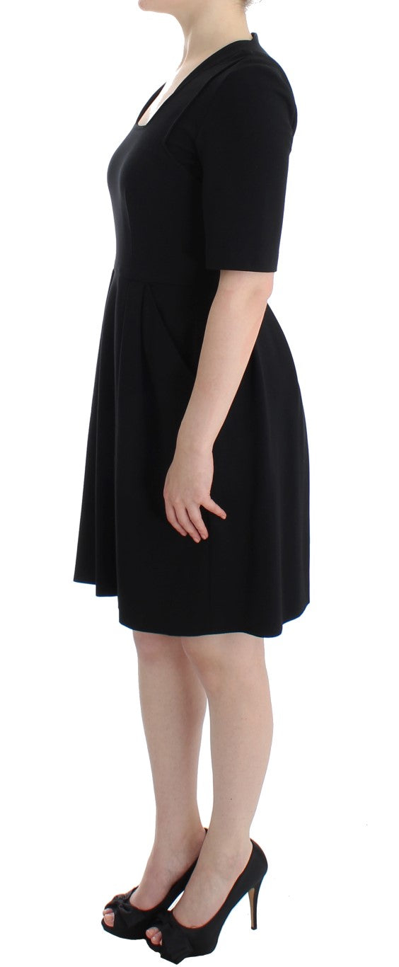 Black short sleeve venus dress