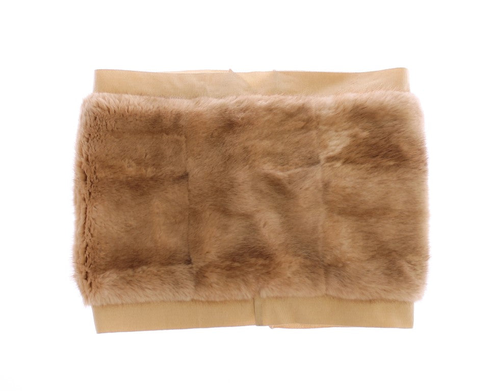 Beige MINK Fur Scarf Foulard Neck Wrap