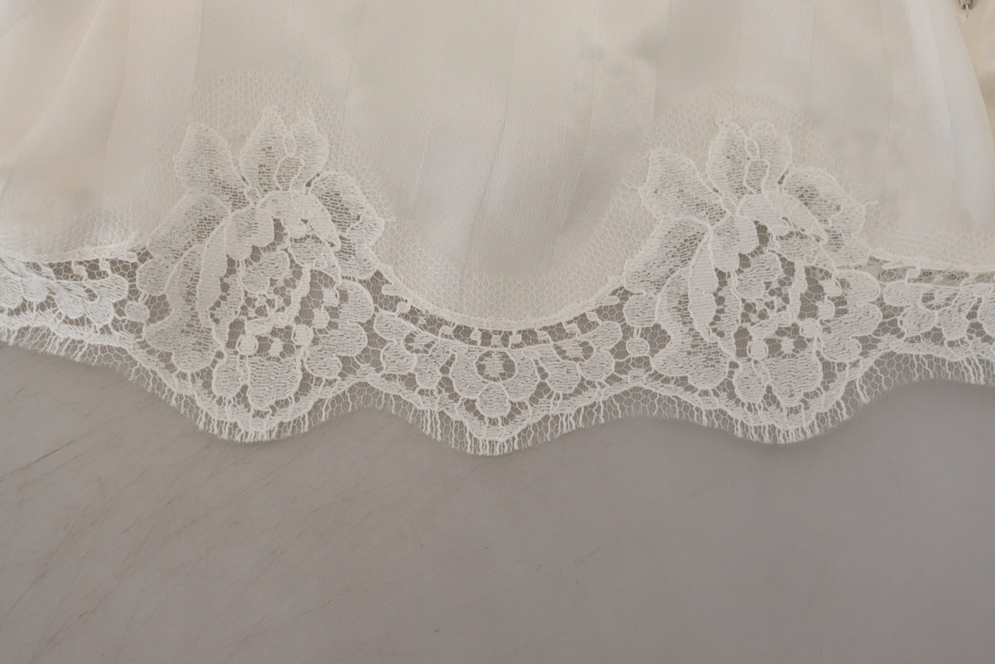White Silk Floral Lace Lingerie Underwear