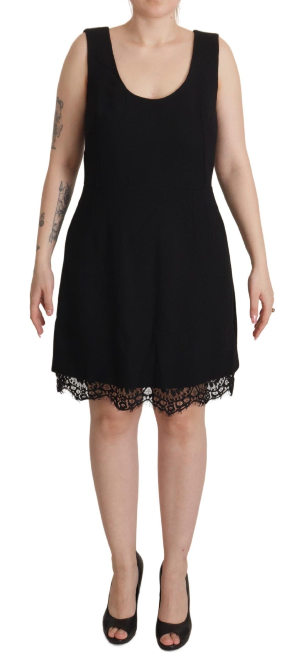 Black Lace Sheath A-line Mini SARTORIA Dress