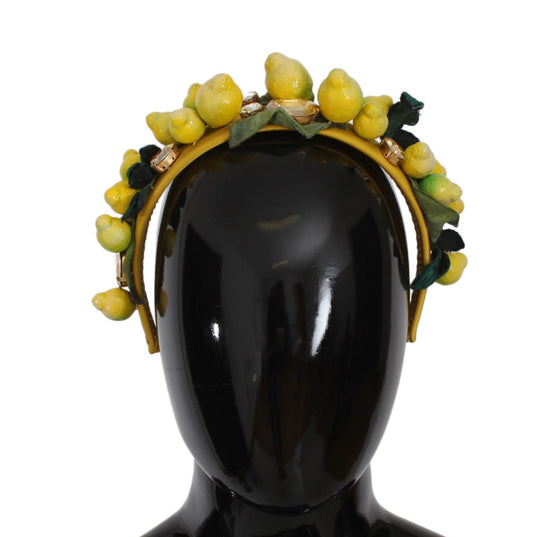 Yellow Lemons Sicily Crystal Diadem Tiara Headband