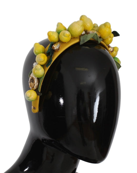 Yellow Lemons Sicily Crystal Diadem Tiara Headband