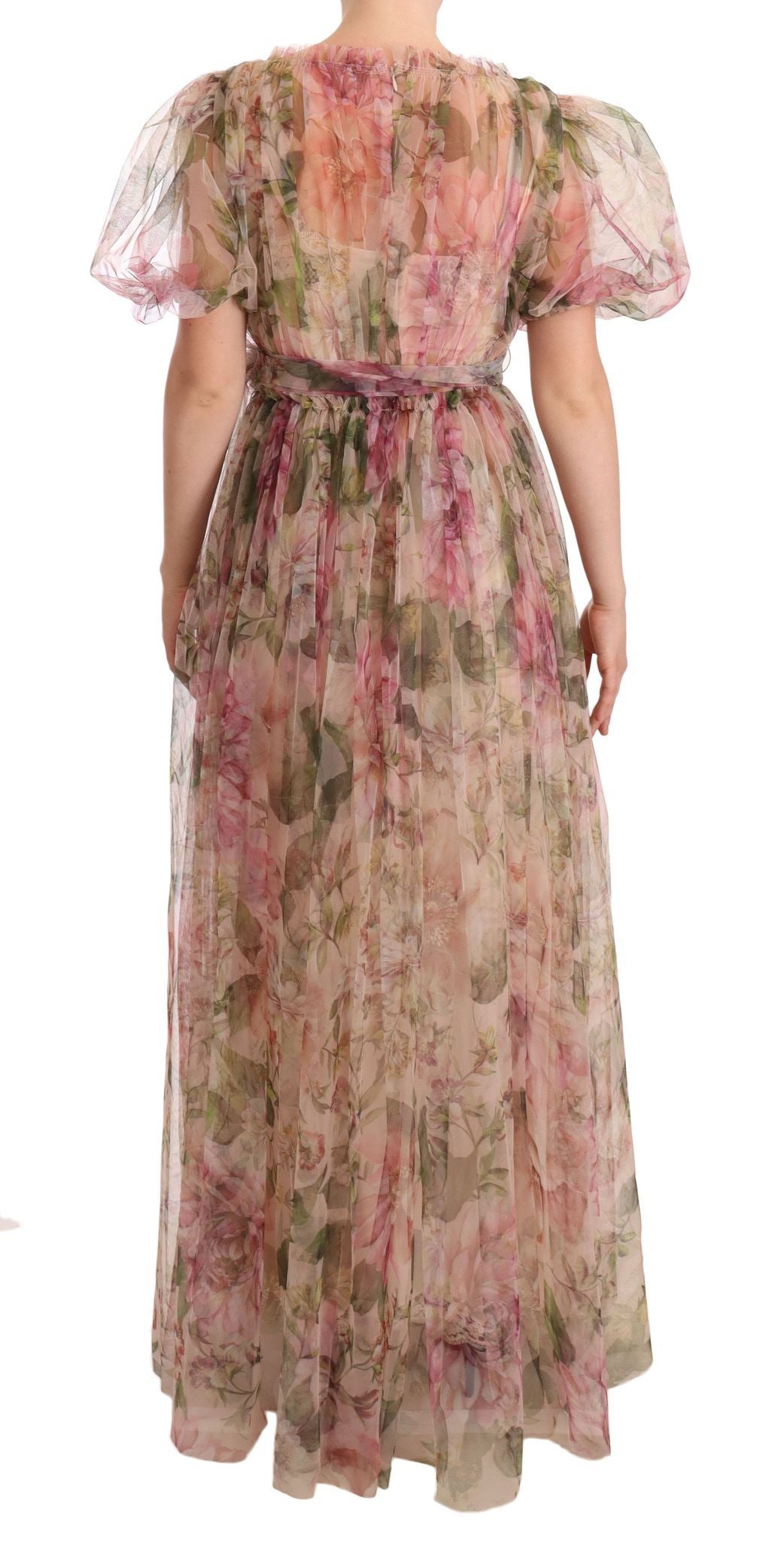 Multicolor Floral Print Long Maxi Gown Dress