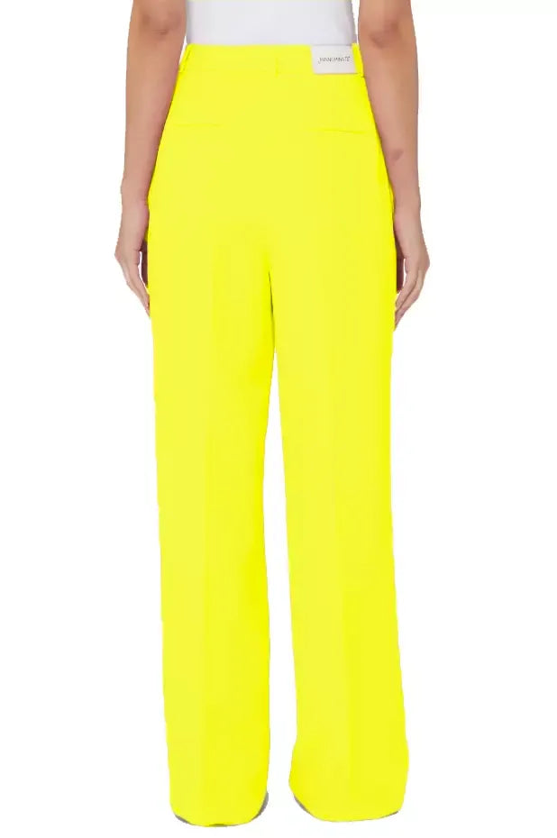 Yellow Polyester Jeans & Pant