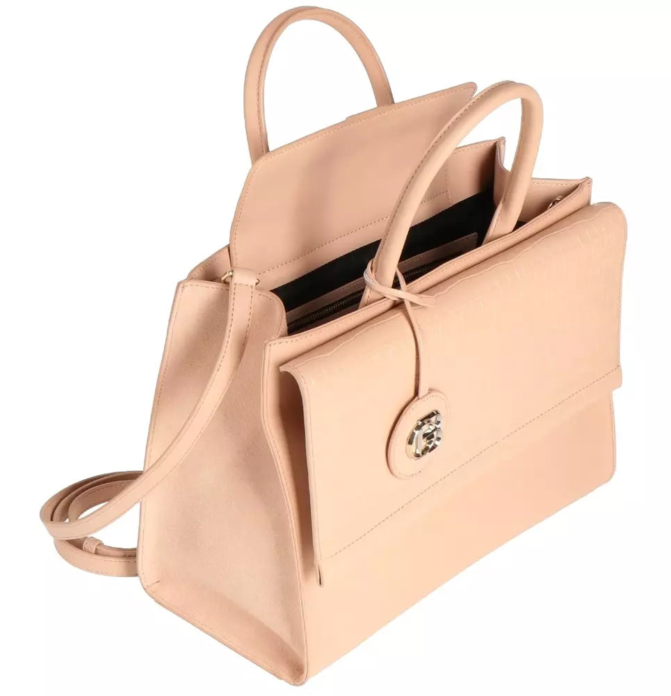 Beige Leather Di Calfskin Handbag