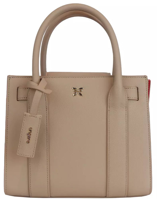 Beige Leather Crossbody Bag