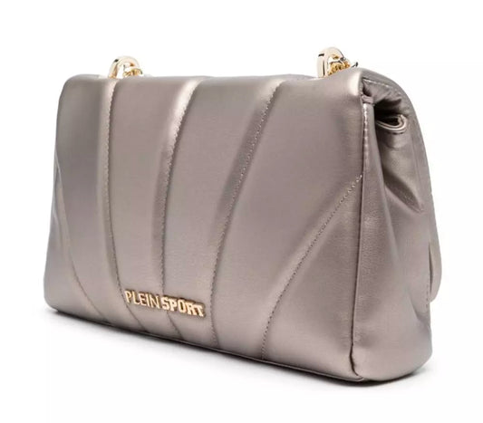 Beige Polyethylene Crossbody Bag