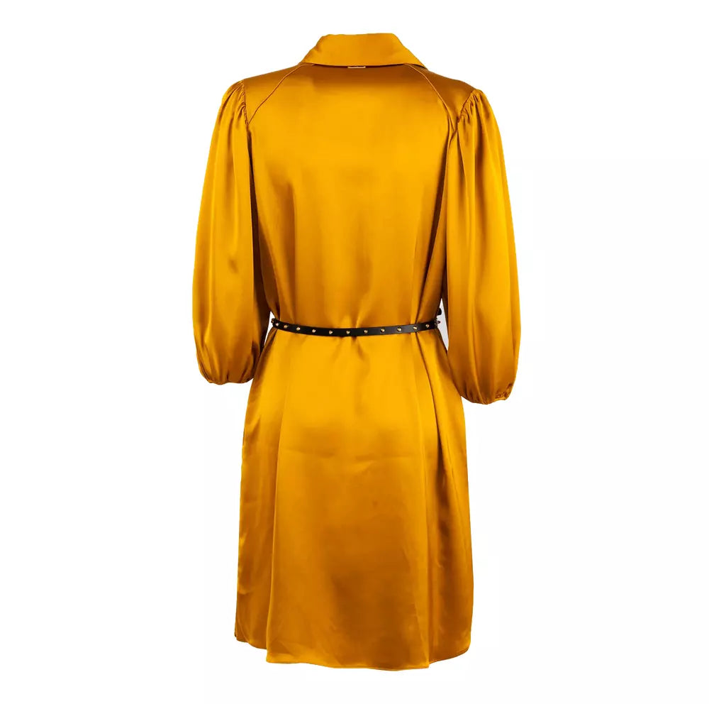 Yellow Polyester Dress