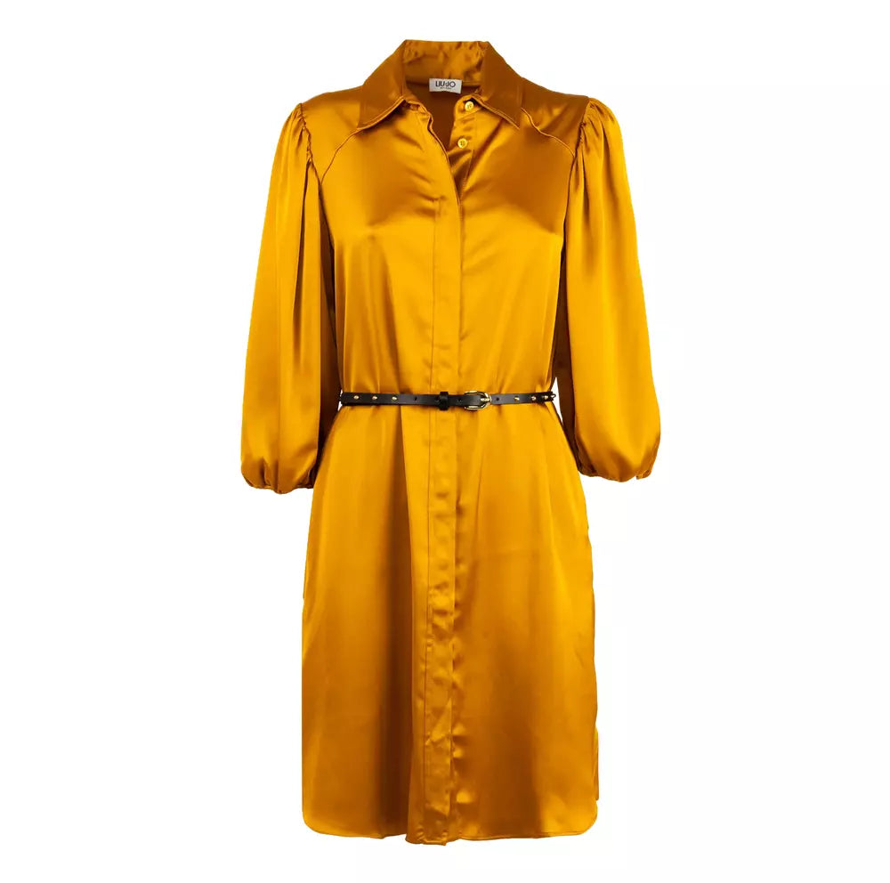 Yellow Polyester Dress