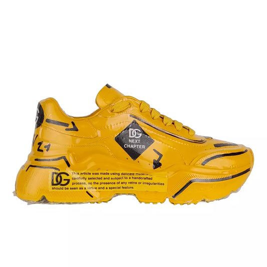 Yellow Leather Di Calfskin Sneaker