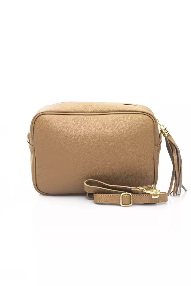 Beige COW Leather Shoulder Bag