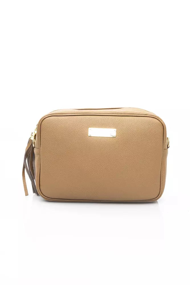 Beige COW Leather Shoulder Bag