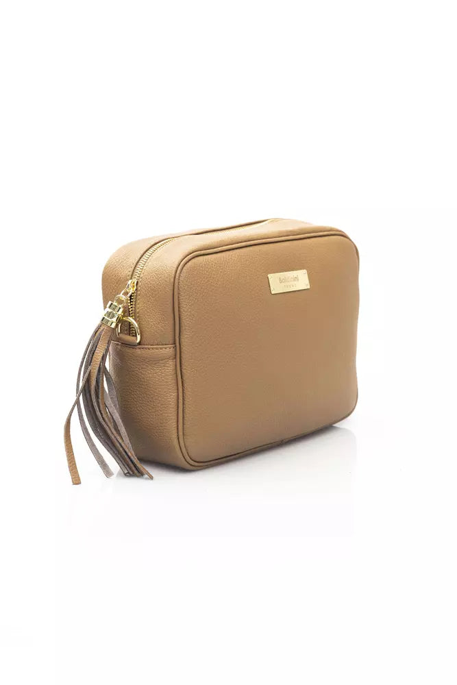 Beige COW Leather Shoulder Bag