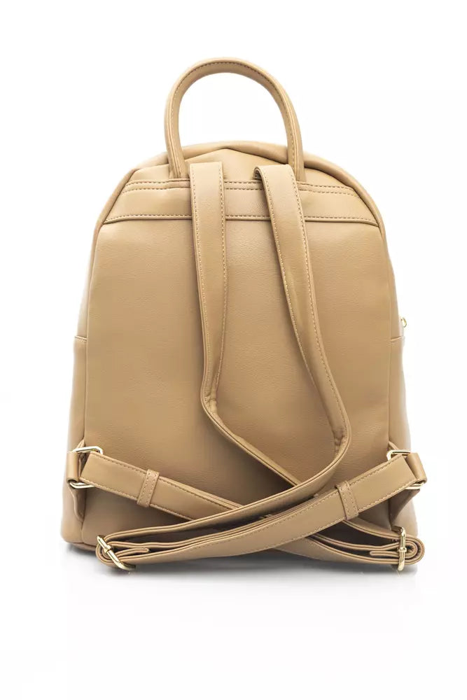 Beige Polyethylene Backpack