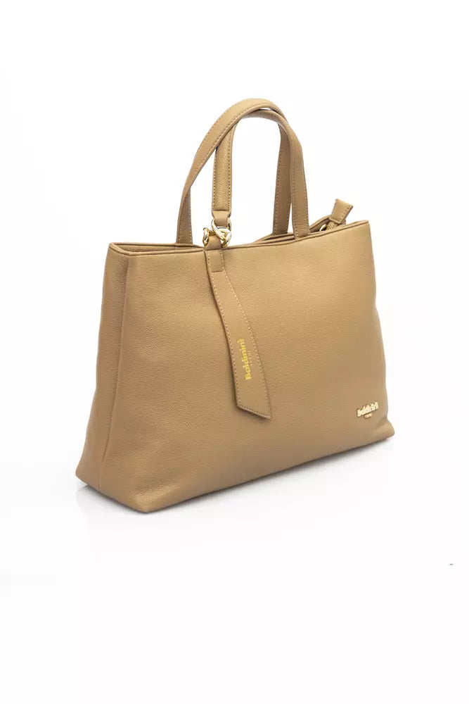 Beige Polyethylene Handbag