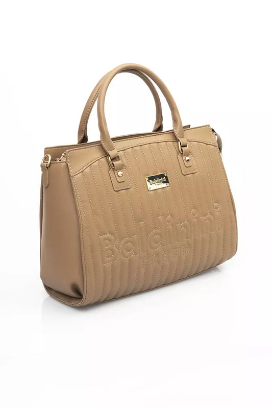 Beige Polyethylene Handbag