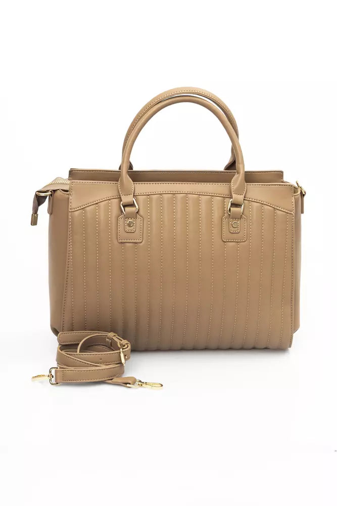 Beige Polyethylene Handbag