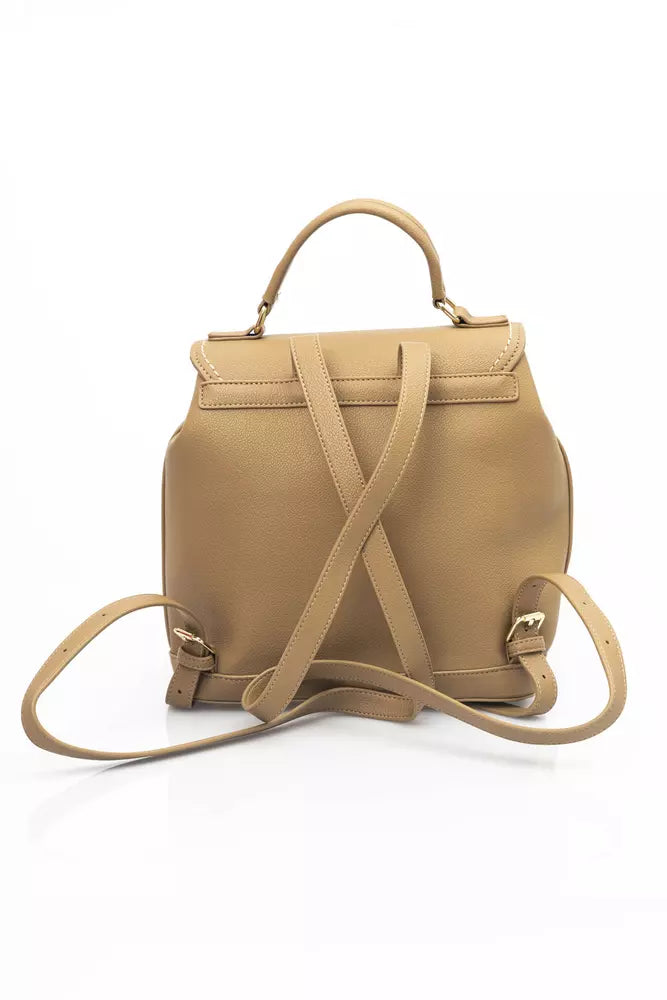 Beige Polyethylene Backpack