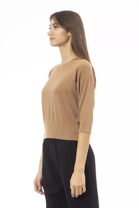 Beige Viscose Sweater