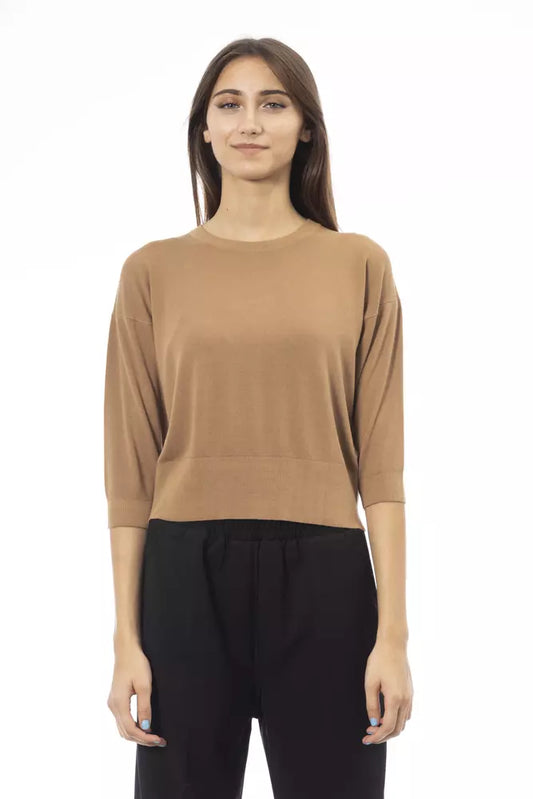 Beige Viscose Sweater