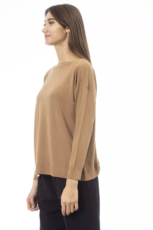 Beige Viscose Sweater