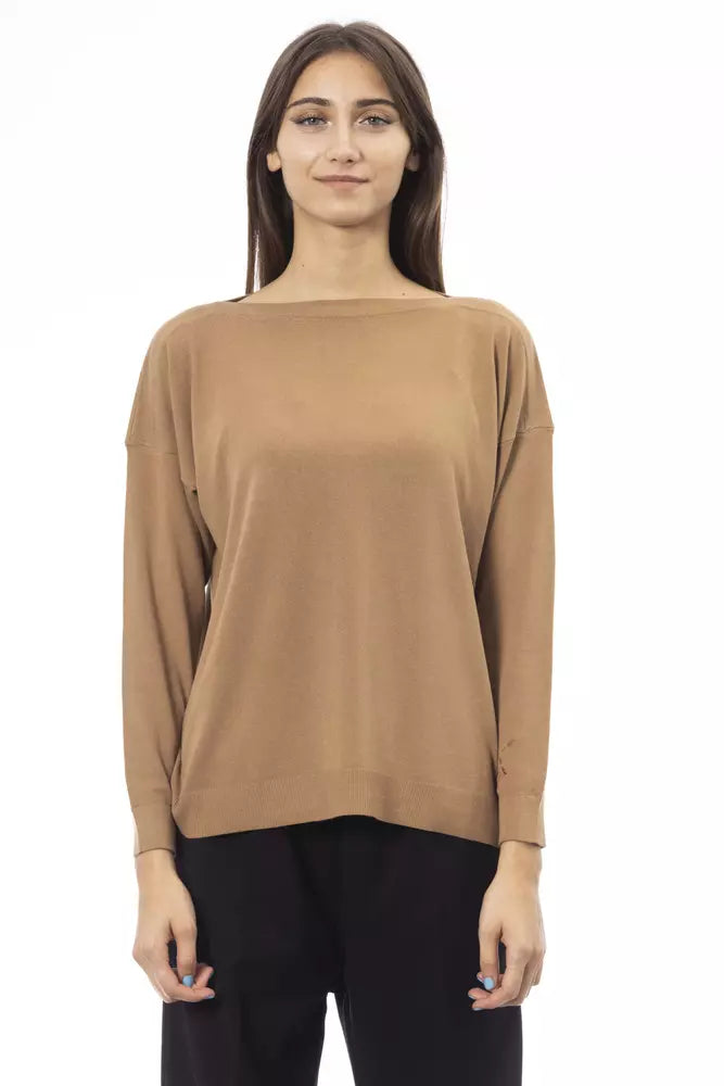 Beige Viscose Sweater