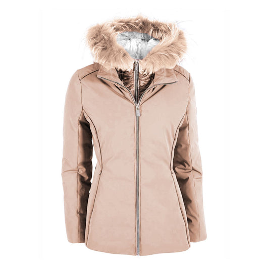 Beige Polyamide Jackets & Coat