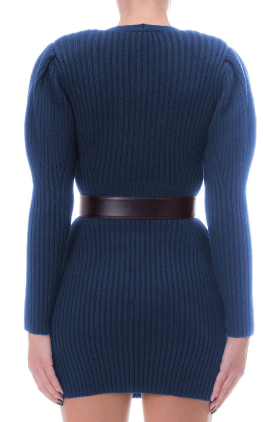 Blue Wool Dress