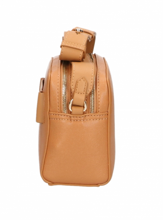 Beige Polyethylene Crossbody Bag