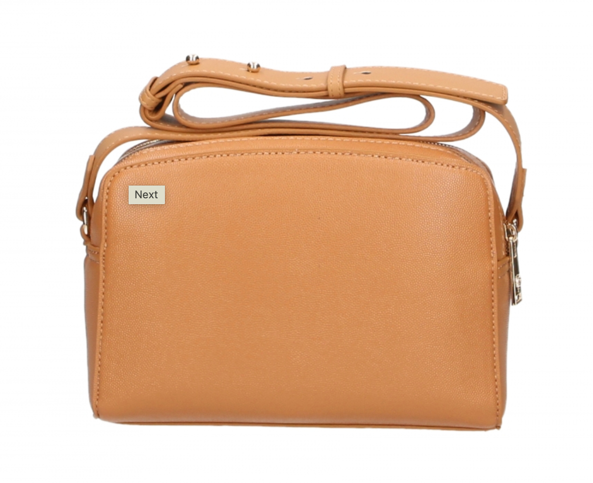 Beige Polyethylene Crossbody Bag