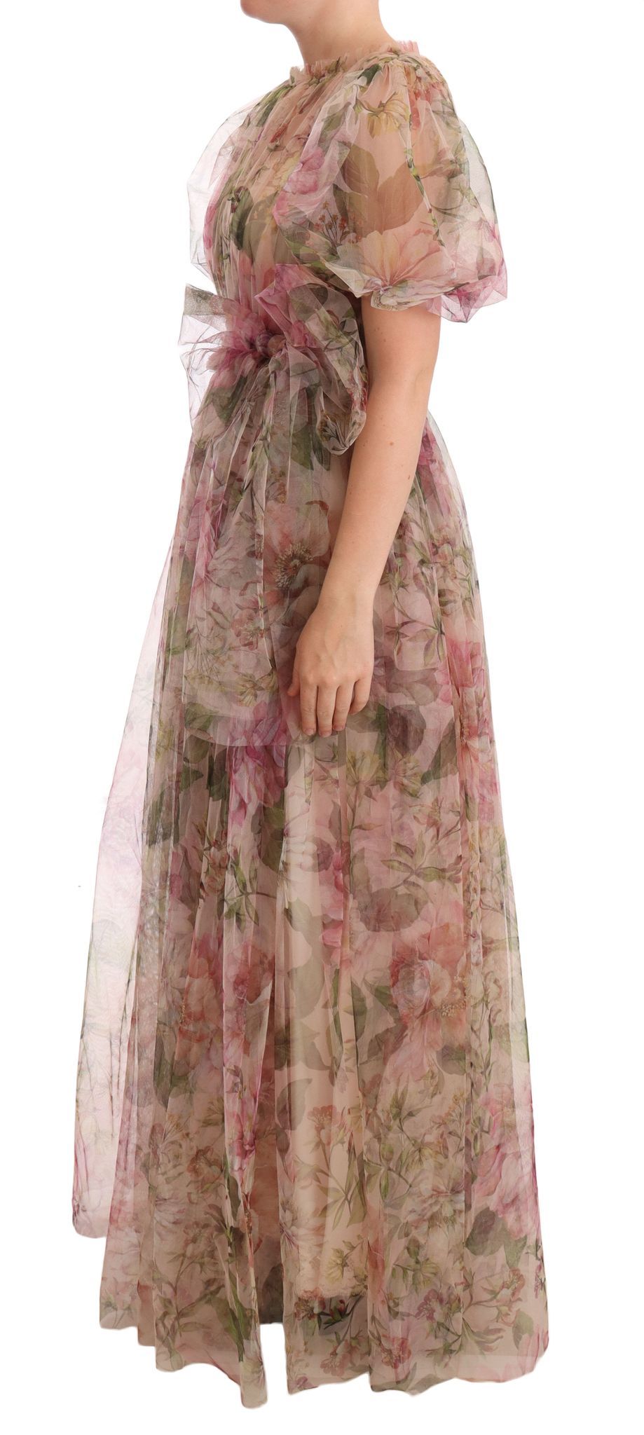 Multicolor Floral Print Long Maxi Gown Dress